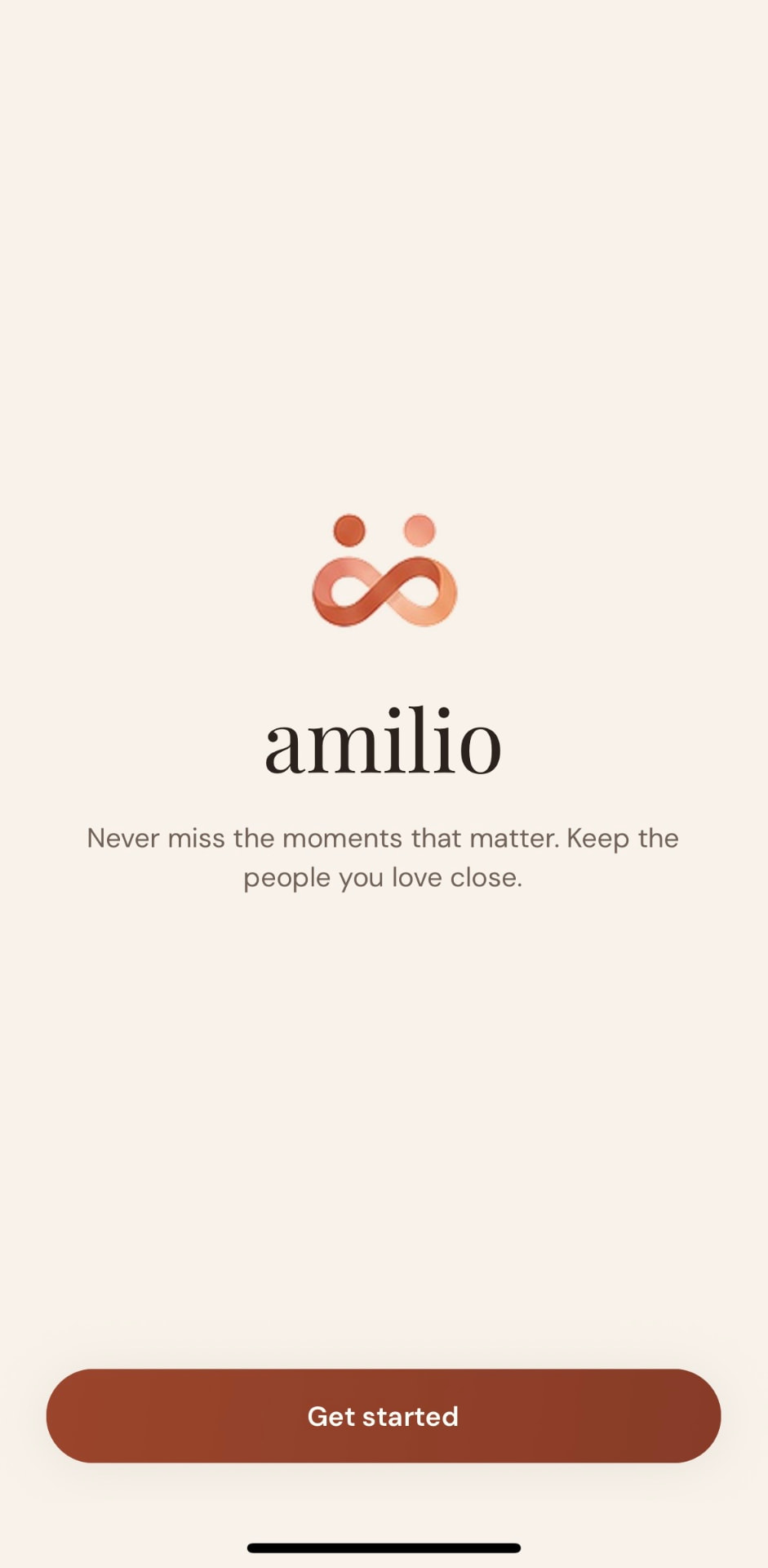 Amilio welcome screen